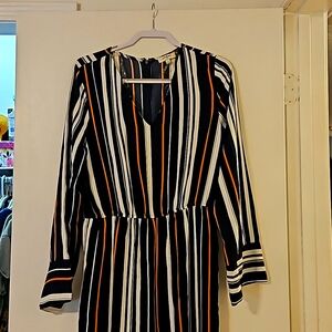 Umgee Striped Jumpsuit Size Large